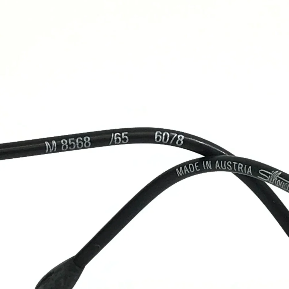 Silhouette Sunglasses M8568 /68 6078 Gray Rimless Frames with Mirror Gray Lenses